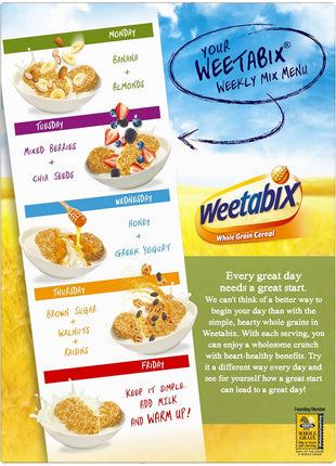 Weetabix Biscuits Whole Grain Cereal, Lightly Sweet Whole Grain Wheat Biscuits, Delicious as Part of Breakfasts or Snacks, 14 OZ Box