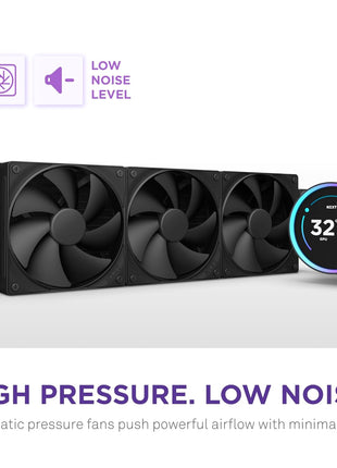 NZXT Kraken Elite 360 2024 - AIO CPU Liquid Cooler - 360mm Radiator - 3 x F120P Fans - Customizable 2.72 inch IPS LCD - NZXT Turbine Pump - AMD® AM5, AM4 - Intel® LGA 1851/1700, 1200/115X - Black