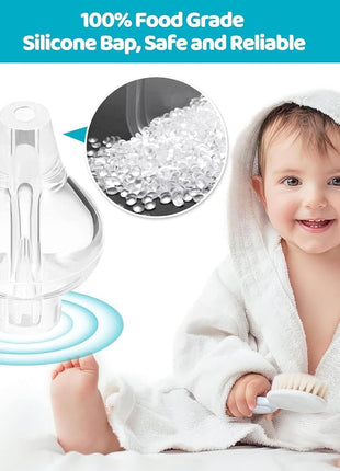 Silicone Baby Nasal Aspirator,Syringe Nasal Irrigator,10ml Nasal Irrigator Portable Infant Nose Cleaner Nose Aspirator with Cleanable (Transparent)