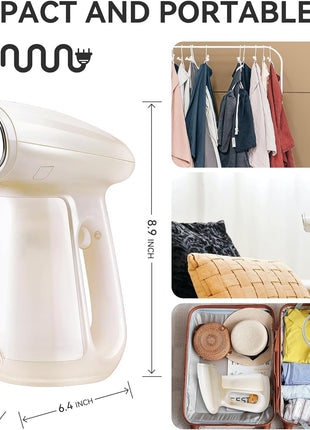 Bear Steamer for Clothes, 1300W 25s Heat-Up Clothes Steamer with 230ml Tank | Essential Oil Compatible,20g/min Steam Rate,Handheld 2-in-1 Steam&Iron,Fabric Wrinkle Remover for Home&Travel,Includes Brush