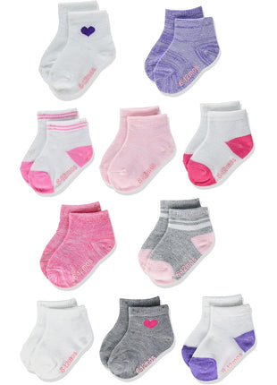 Hanes Baby And Toddler Socks, Non-slip Grip Ankle Socks, Boys' and Girls', Multipacks