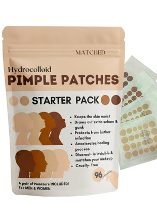Hydrocolloid Pimple Patches -(3 Sizes,72-Count, 1 Pack) Truly Invisible Pimple Patches for Acne treatment- - Acne patches that match your skin tone and to wear under makeup (Starter Pack)
