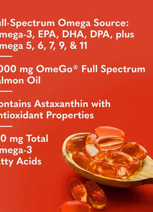 Garden of Life Dr. Formulated Salmon Oil Soft Gels, Full Spectrum, 60ct | Full Spectrum Omega-3 Fish Oil with EPA, DHA, DPA - Heart Health Dietary Supplement