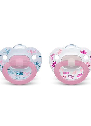 NUK Comfy Orthodontic Pacifiers, Pink Assorted, 18-36 Months, 2 Count