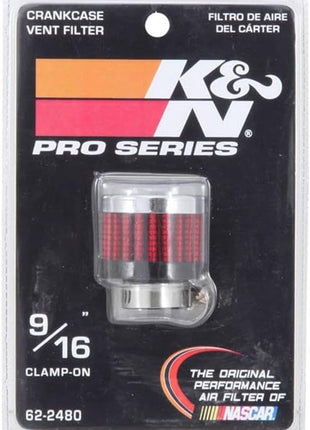K&N Vent Air Filter/Breather: High Performance, Premium, Washable, Replacement Engine Filter: Flange Diameter: 0.5 in, Filter Height: 1.125 in, Flange Length: 0.438 in, Shape: Breather, 62-2480