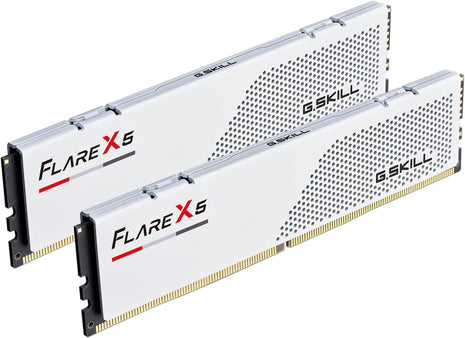 G.SKILL Flare X5 Series DDR5 RAM (AMD EXPO & Intel XMP 3.0) 64GB (2x32GB) 6000MT/s CL36-36-36-96 1.35V Desktop Computer Memory U-DIMM - Matte White (F5-6000J3636F32GX2-FX5W)