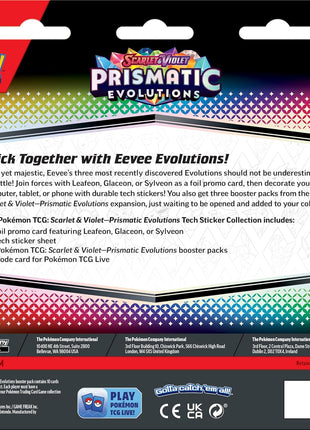 Pokemon TCG Scarlet and Violet 8.5 Prismatic Evolutions Tech Sticker Collection (Random Promo)