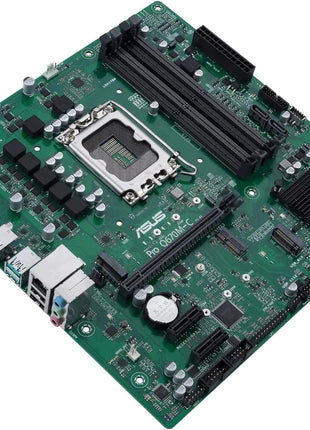 ASUS Pro Q670M-C-CSM LGA 1700(Intel 12th&13th Gen&Intel vPro) mATX Commercial Motherboard(PCIe 4.0,DDR5 4800, 2xNVMe SSD M.2 Slots,4xUSB 3.2 Gen 2 Ports, Front USB 3.2 Gen 1 Type-C)
