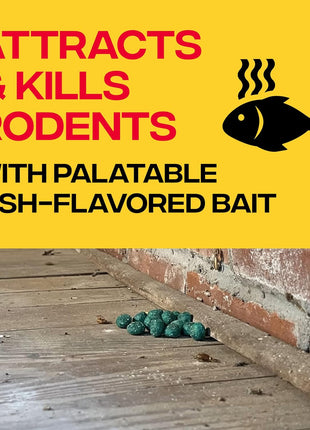 Victor Rat Poisoning for Inside & Outdoor Use - Kills Rats, Mice, Meadow Voles, Mouse Poisoning for Indoor & Outside Areas, Ready-to-Use, Yellow, M925, 4 lbs