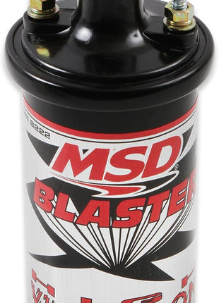 MSD 8222 Ignition Coil Blaster Series, Canister Style, High Vibration, Black, Individual