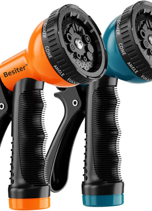 Garden Hose Nozzle Sprayer: 2 Pack 10 Watering Patterns Spray Nozzles Heavy Duty Hose Head Hose Attachment