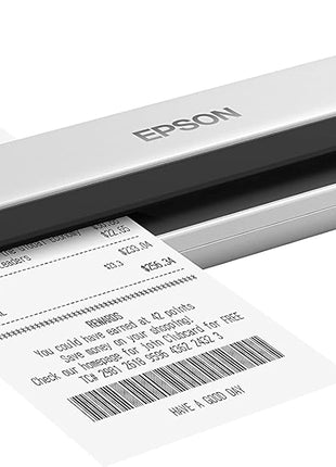 Epson RapidReceipt RR-60 Compact Mobile Document Scanner Receipt | Mobile Receipt Scanner for Small Business USB-Powered 10 Pages per Minute PC and Mac Compatible