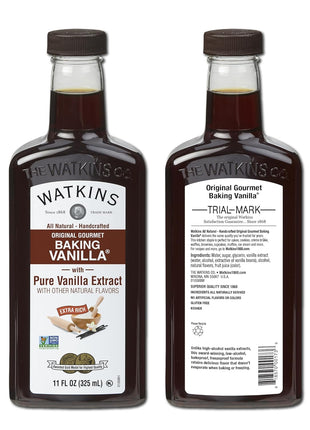 Watkins All Natural Original Gourmet Baking Vanilla, with Pure Vanilla Extract, 11 Fl Oz (Pack of 1) - Packaging May Vary