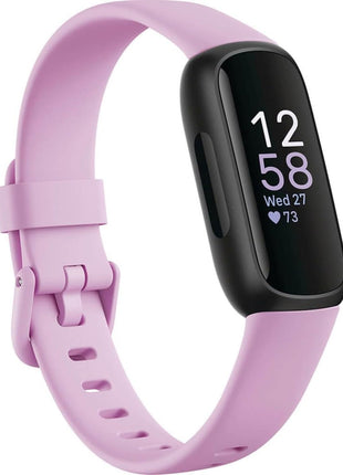 Fitbit Inspire 3 Health & Fitness Tracker with Stress Management, Workout Intensity, Sleep Tracking, 24/7 Heart Rate - 3-Month Google Health Premium Membership Included - Lilac Bliss/Black