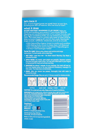 Bioré Blue Agave & Baking Soda Whipped Nourishing Detox Mask, 4 Ounces, Dermatologist Tested, Non-Comedogenic, Oil Free