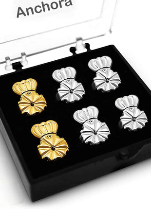 Original Magic Earring Backs for Droopy Ears | Earrings Lifters for Heavy Earring | Earlobe Secure Clear Miracle | Fits Standard 20G / 0.032' / 0.8mm Posts ONLY (2 Silver 1 Gold)