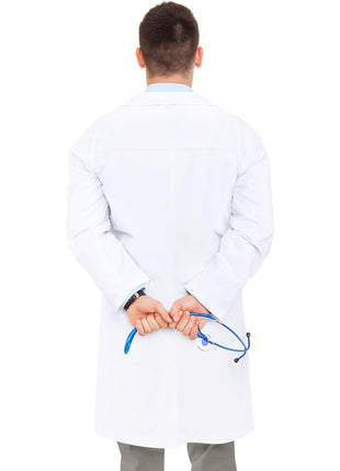 NY Threads Professional Lab Coat for Men Long Sleeve Medical Coat 1 Pack, Large, White