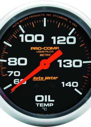 AUTO METER 5441 Pro-Comp Liquid-Filled Mechanical Oil Temperature Gauge