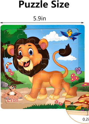 Puzzles for Kids Ages 3-5 Toddler Wooden Toys Montessori Learning Education Preschool Sets Games for Boy Girl 3 4 5+ Years Old, Pack of 6 (20 Pieces)