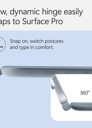 Microsoft Surface Pro Keyboard for Surface Pro 12" Device, Keyboard Only, Alcantara Material, Ocean