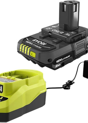 Ryobi One+ 18v Lithium Ion 2.0ah Battery and Charger Kit, Extreme Weather Performance Fast Charging Under 1 hour