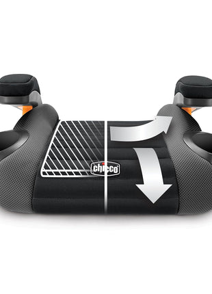 Chicco GoFit Backless Booster Car Seat Without Latch Attachment, Travel Booster Seat for Car, Portable Car Booster Seat for Children 40-110 lbs., Shark/Black/Grey