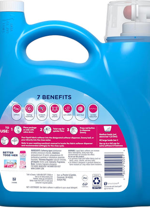 Downy Fabric Softener Liquid, April Fresh Scent, 140 fl oz, 190 Loads, HE Compatible, Downy Fabric Softener, Liquid Fabric Softener, Laundry