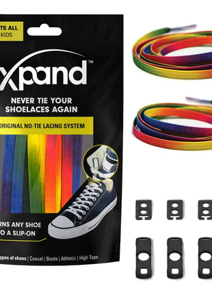 Xpand No Tie Shoelaces for Adults & Kids - Stretch Elastic Shoe Laces for Sneakers | Stretchy Tieless Shoe Strings for Running, Sports & Everyday Wear | One Size Fits All