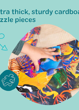Melissa & Doug Underwater Ocean Floor Puzzle, 48 pc Jumbo Jigsaw Puzzle, Educational Screen Free Activity for Toddler, Preschoolers and Kids Ages 3+ (2 x 3 Feet) - FSC Certified