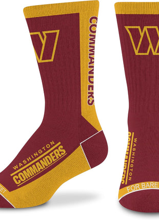 For Bare Feet NFL Unisex Kids Nfl Mvp Crew Sock Youth