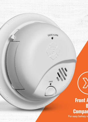 First Alert Smoke Alarm, Battery-Operated Detector with Test & Silence Button, SMI100, 1-Pack