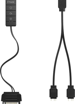 Fractal Design Adjust 2 Manual ARGB Controller for All Standard 5V ARGB LED Fans Strips and Devices Chaining Y-Cable Adapter Included