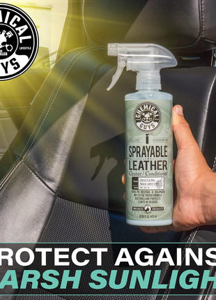 Chemical Guys Sprayable Leather Cleaner and Conditioner in One - Cleans, Conditions, and Protects Leather, Vinyl, Faux & More, Safe for Cars, Furniture & Apparel - 16 oz