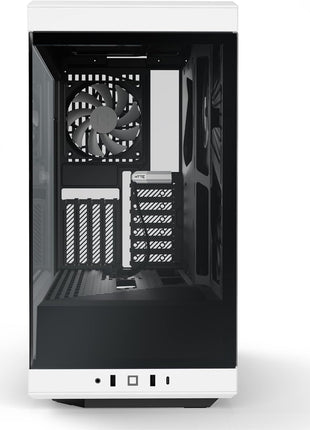 Hyte Y40 Modern Aesthetic Panoramic Tempered Glass Mid-Tower ATX Computer Gaming Case with PCIE 4.0 Riser Cable Included, White (CS-HYTE-Y40-BW)