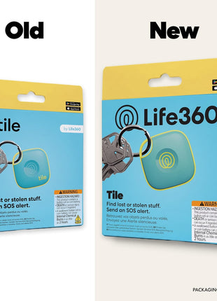 Life360 Tile - Bluetooth Tracker, Keys Finder and Item Locator for Keys, Bags and More. Phone Finder. Both iOS and Android Compatible. 1-Pack (Aqua Lemon)