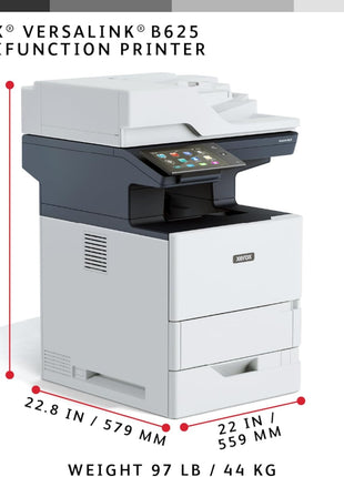 Xerox VersaLink B625 Black and White Laser All-in-One Printer | Reduce downtime with fast 65 ppm Print, Scan, Copy, Fax, easy setup, secure workflows, low running costs