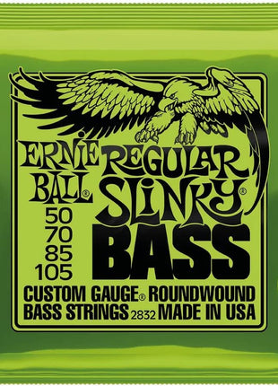 Ernie Ball Regular Slinky Nickel Wound Bass Guitar Strings, 50-105 Gauge (P02832)