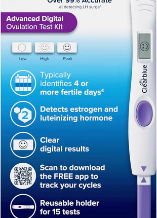 Clearblue Advanced Digital Ovulation Test Kit, 16 Count