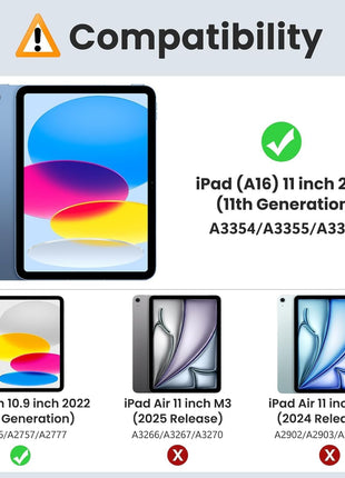 MoKo Clear Case for iPad (A16) 11th Generation 2025, Clear | for iPad 10th Gen 10.9 inch 2022, Light Soft TPU Anti-Scratch Ultra Clear Cover, Shockproof Transparent Flexible Back Cover