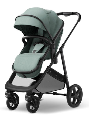 Mompush Wiz 2 in 1 Baby Stroller with Infant Pramette Mode, One Hand Fold Convertible Newborn to Toddler Stroller with Reversible Seat and Large UPF 50+ Canopy