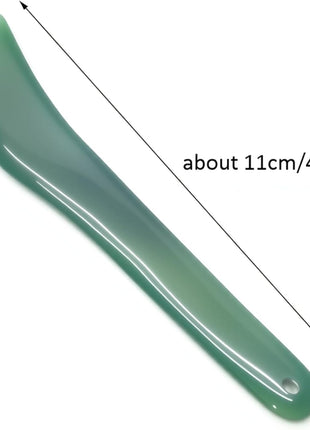 Dtacke Green 11cm/4.3 inch Polishing Burnisher Natural Agate Knife Gold Silver Jewellery Hand Polishing Burnisher Tool