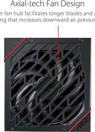 ASUS ROG Strix 750 Fully Modular 80 Plus Gold 750W ATX Power Supply with 0dB Axial Tech Fan and 10 Year Warranty