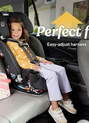 Graco Slimfit 3-in-1 Convertible Car Seat, Slim Car Seat with Space-Saving Design, Highback Booster Seat with 10-Position Headrest, Rear Facing and Forward Facing Carseat, Jarret