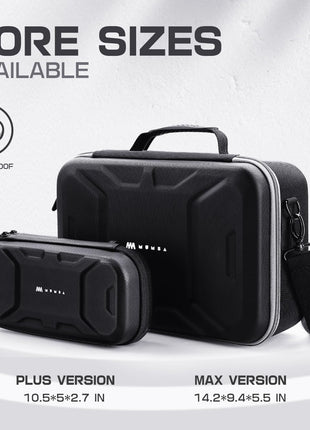 Mumba Carrying Case for Nintendo Switch 2 [Fits Console with Protective Case On][2025 Plus Version] Hard Shell Travel Handbag Pouch with 12 Game Card Slots, Large Capacity for Accessories (Black)