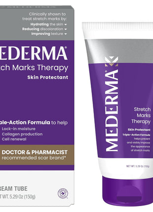 Mederma Stretch Marks Therapy, Helps Prevent and Treat Stretch Marks, Safe to Use When Pregnant, Pregnancy Skin Care, 5.29 oz (150g)