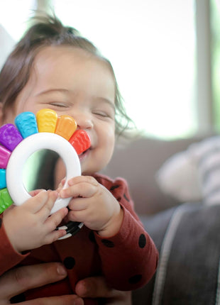 Baby Einstein Outstanding Opus The Octopus Sensory Rattle & Teether Multi-Use Toy, BPA Free & Chillable, 3 Months & up, Multicolored