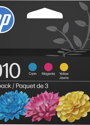HP 910 Cyan, Magenta, Yellow Ink Cartridges | Works with HP OfficeJet 8010, 8020 Series, HP OfficeJet Pro 8020, 8030 Series | Eligible for Instant Ink | 3YN97AN, 3 Count (Pack of 1)