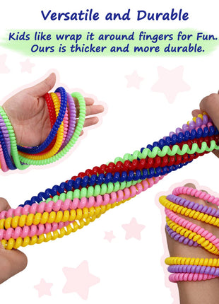 Sensory Chew Necklace for Boys and Girls, 6 Pack Stretch Chewing Necklaces for Kids with Autism ADHD SPD, Oral Motor Aids Baby Chew Toys Reduce Fidgeting for Kids Chewer (6)