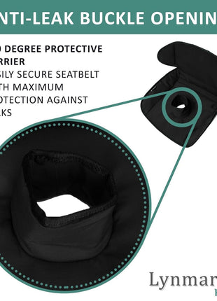 Piddle Pads Car Seat Potty Training Cover - Waterproof Soft Toddler and Baby Car Seat Protector Mat - Travel-Friendly Universal Machine Washable Liner for Spills, Nappy Leaks, Accidents - Black
