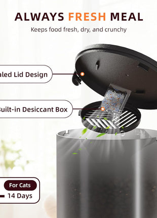 Automatic Cat Feeder with Camera – 5G WiFi Timed Cat Food Dispenser, 4L Clog-Free Smart App Control Pet Feeder, 1080P HD Video with Night Vision Healthy Feeding for Small Pets Indoor